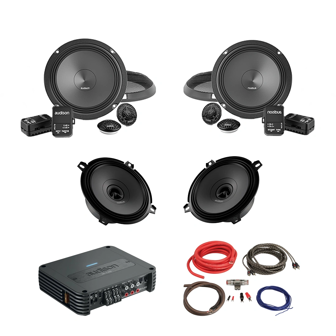 Pachet difuzoare auto cu amplificator Mercedes-Benz C Class W203 2004-20011 Audison Prima 560 W